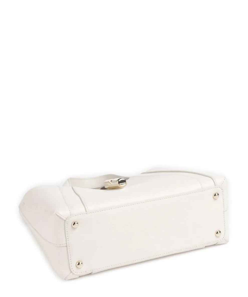 Goccia S Handbag grained leather cream