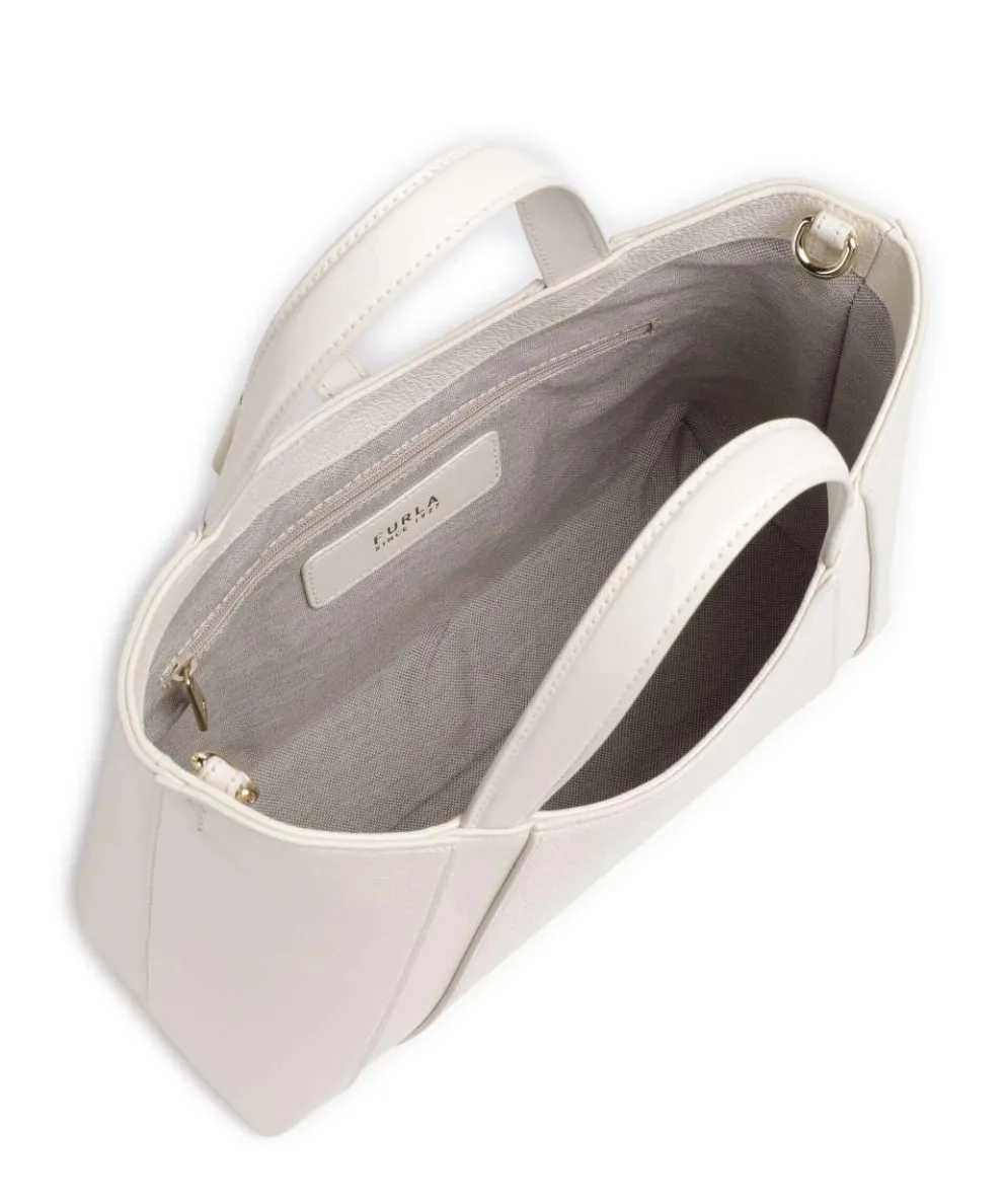 Goccia S Handbag grained leather cream