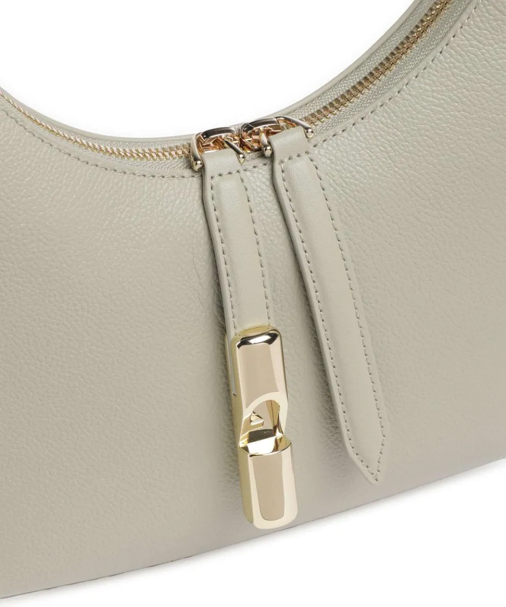 Goccia S Shoulder bag grained calfskin greygreen
