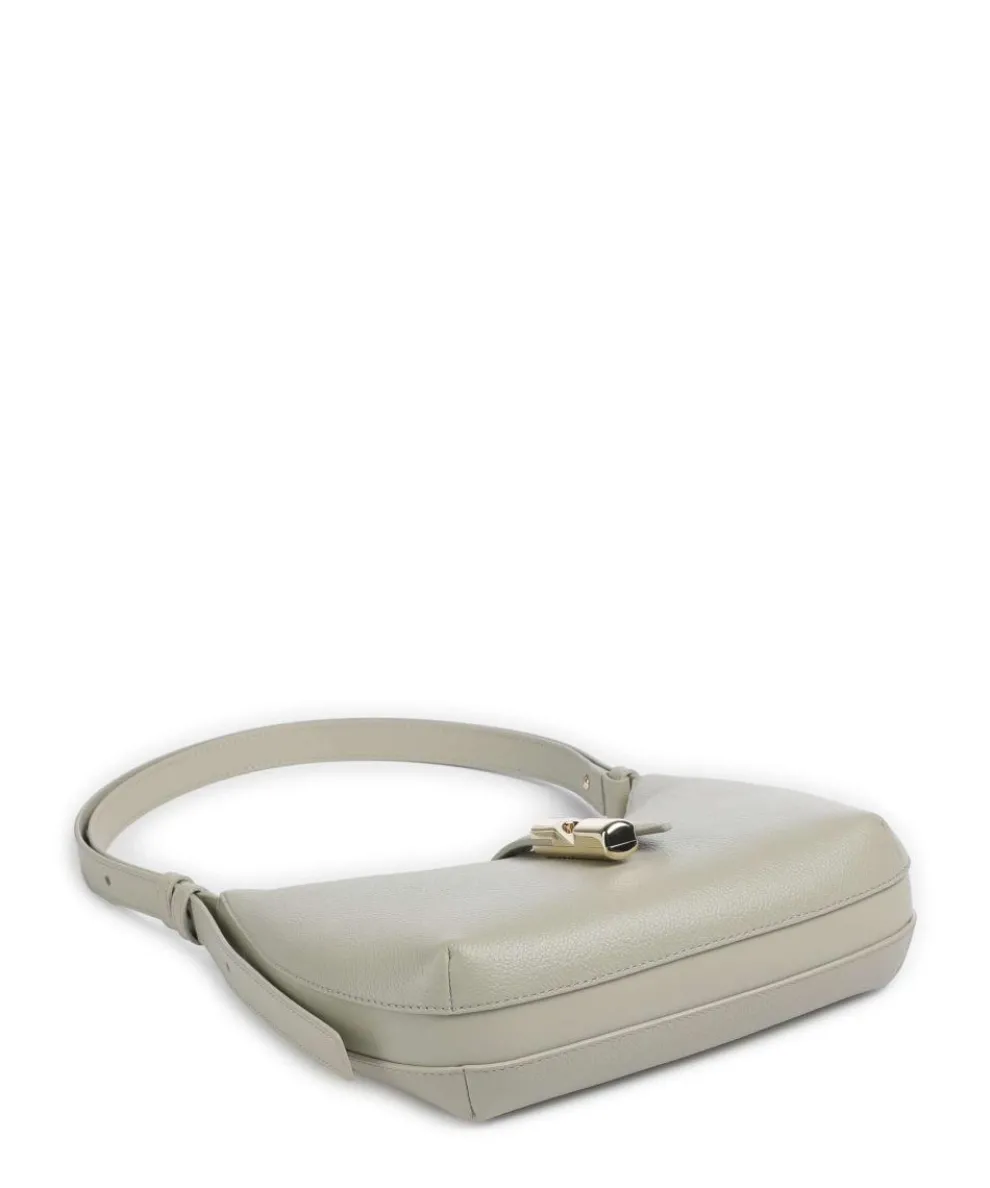Goccia S Shoulder bag grained calfskin greygreen