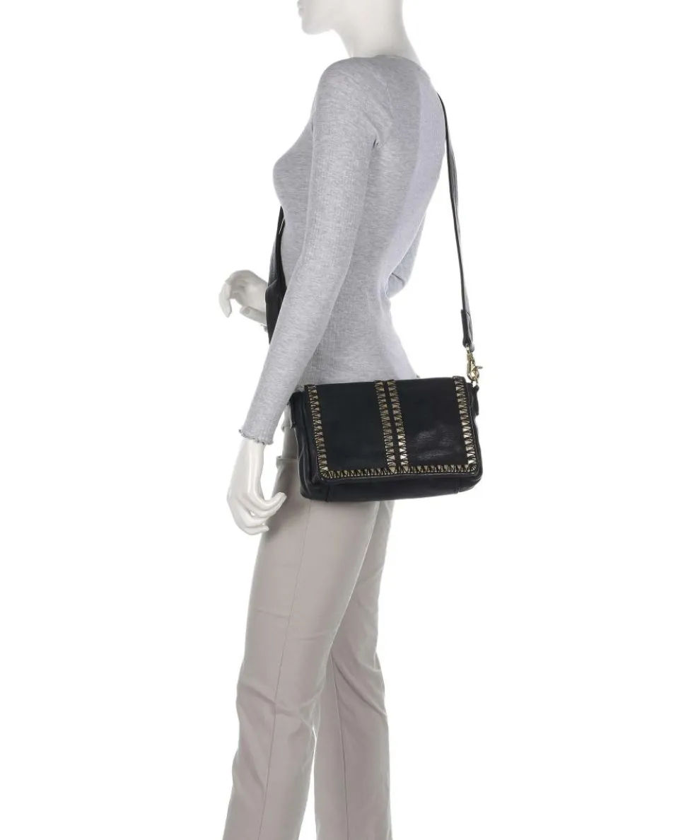 Golden Magic Crossbody bag grained leather black