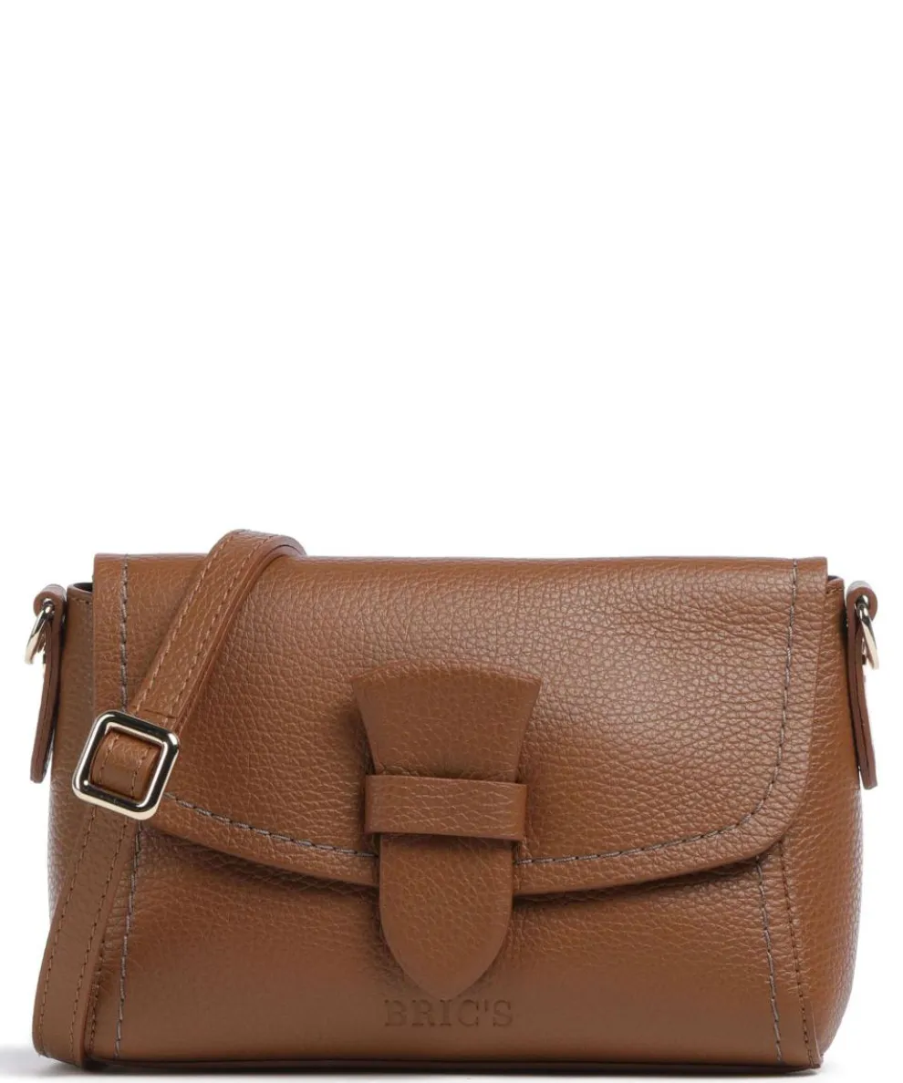 Gondola Crossbody bag grained leather brown