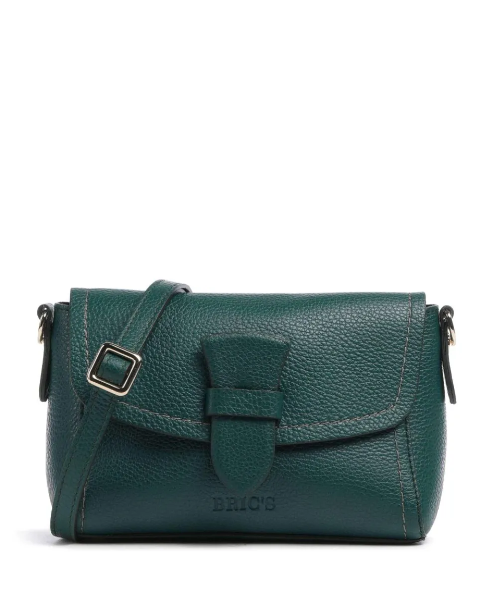 Gondola Crossbody bag grained leather dark green