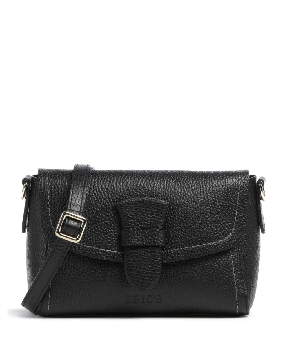 Gondola Crossbody bag grained leather black
