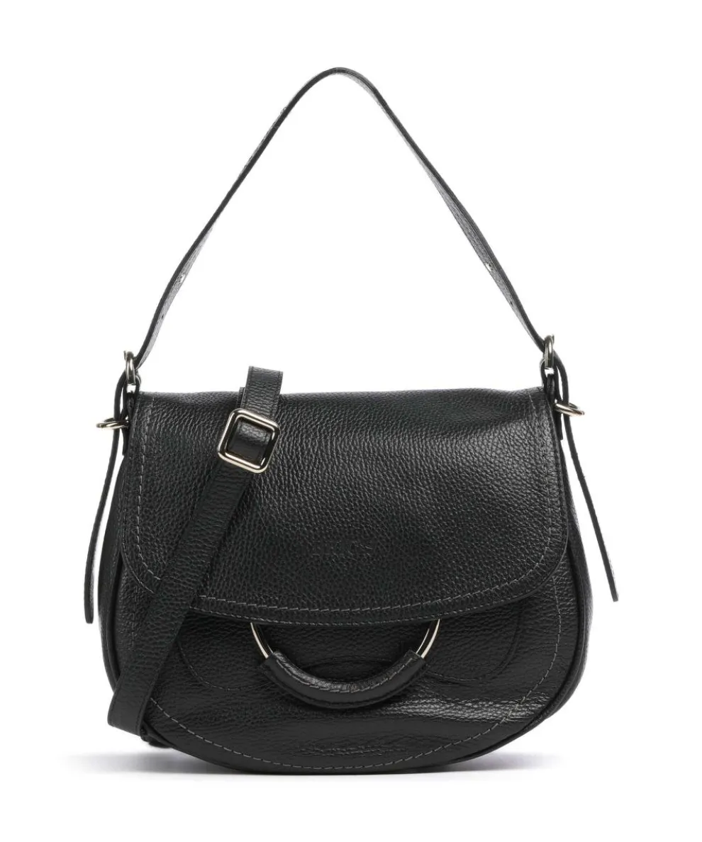 Gondola Stella medium Shoulder bag grained leather black