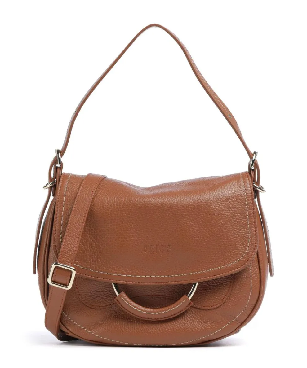 Gondola Stella medium Shoulder bag grained leather brown