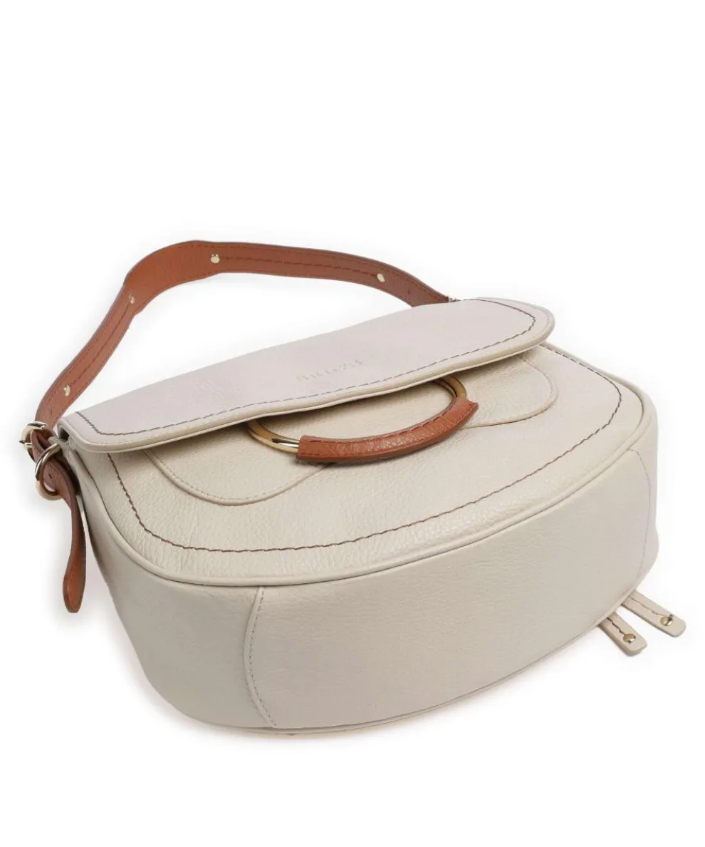 Gondola Stella medium Shoulder bag grained leather beige