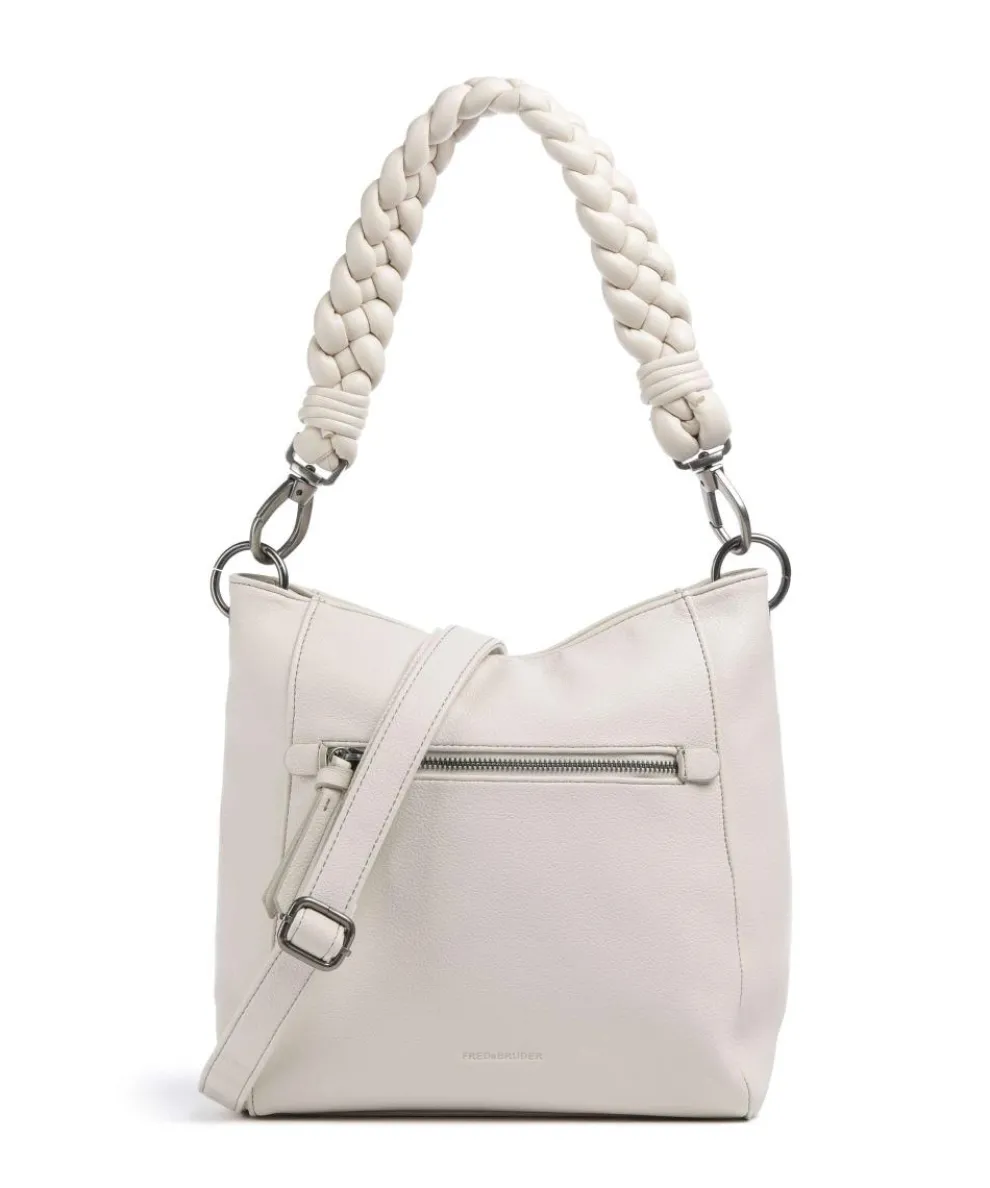 Good Vibes Only Shoulder bag grained leather ivory