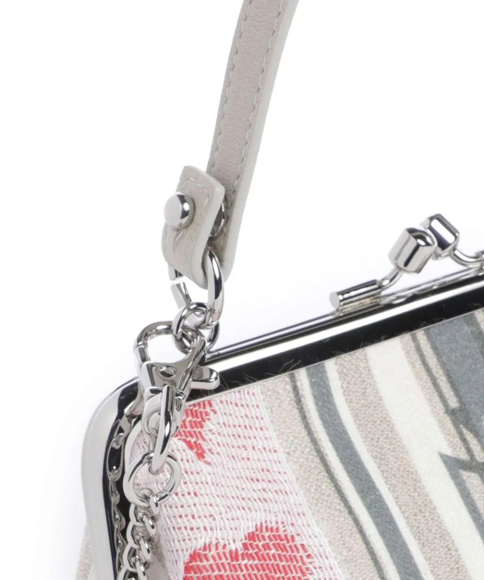 Granny Frame Linen Hearts Stripes Crossbody bag fabric multicolour