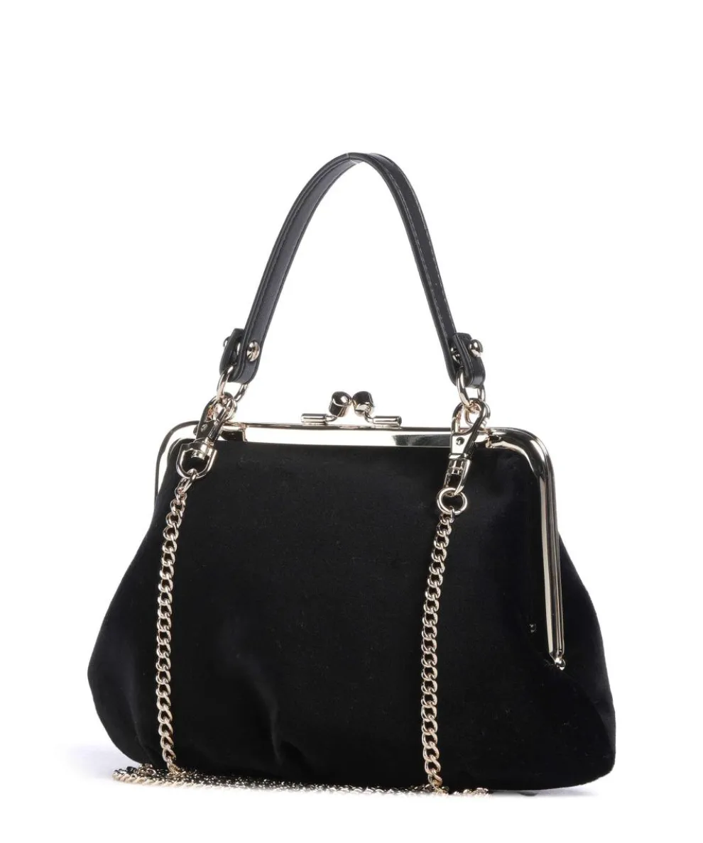 Granny Frame Velvet Crossbody bag velvet fabric black