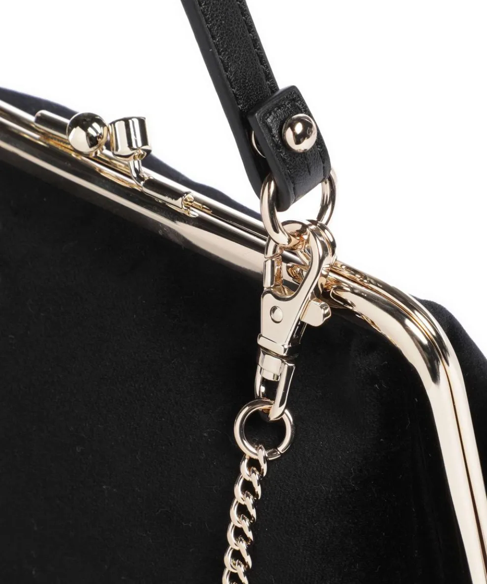 Granny Frame Velvet Crossbody bag velvet fabric black