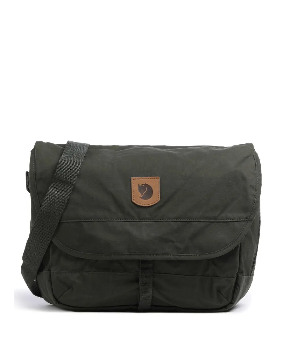 Greenland Messenger bag 15″ organic cotton, recycled polyester dark green
