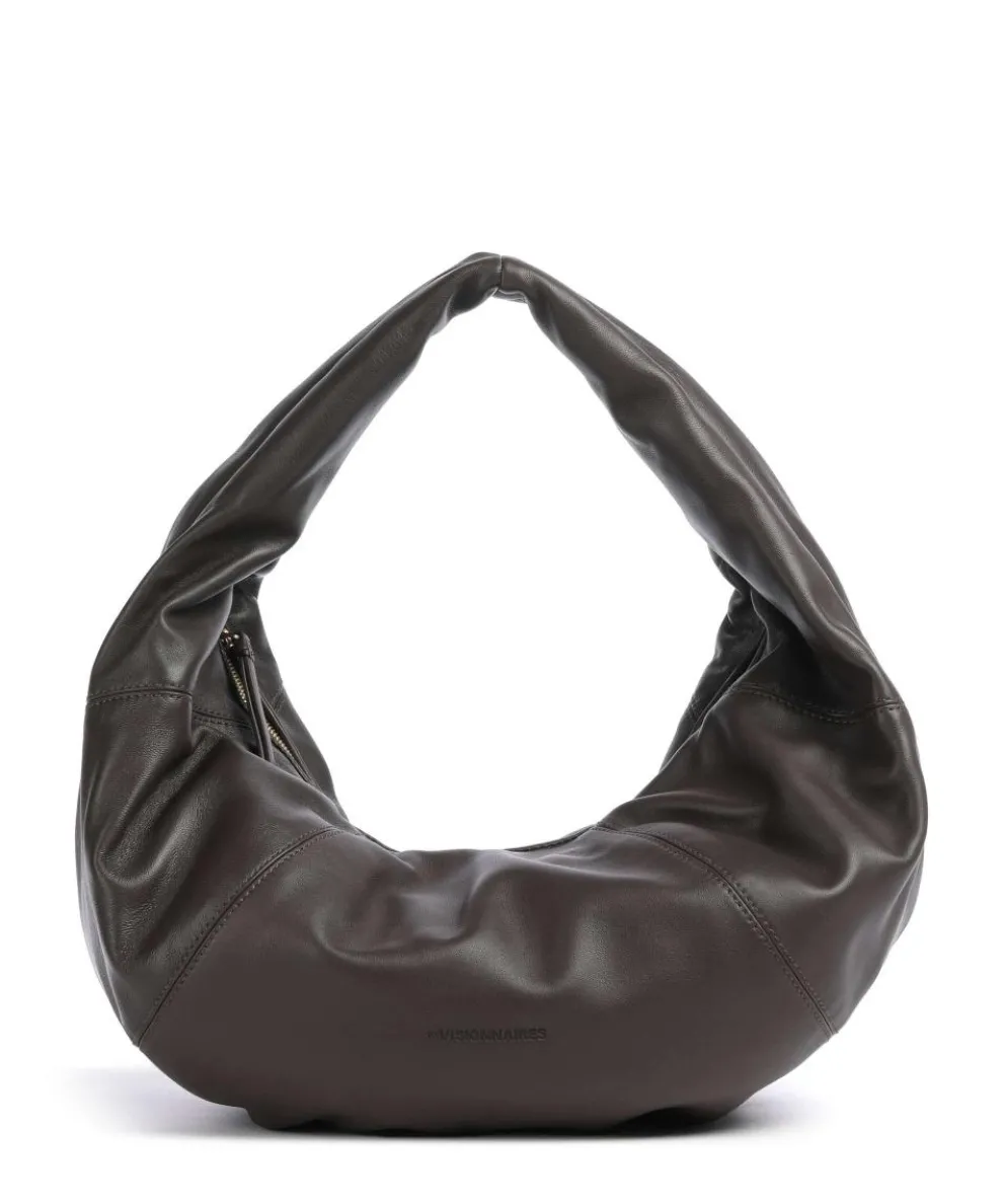 Greta Icon Silky Hobo bag lamb leather dark brown