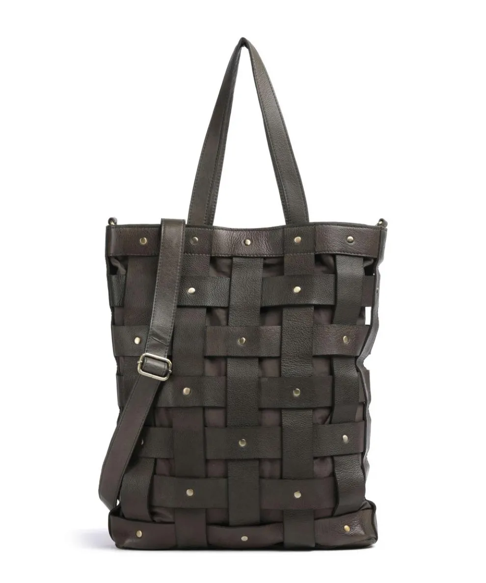 Griesgasse 3 Tote bag grained cow leather dark green