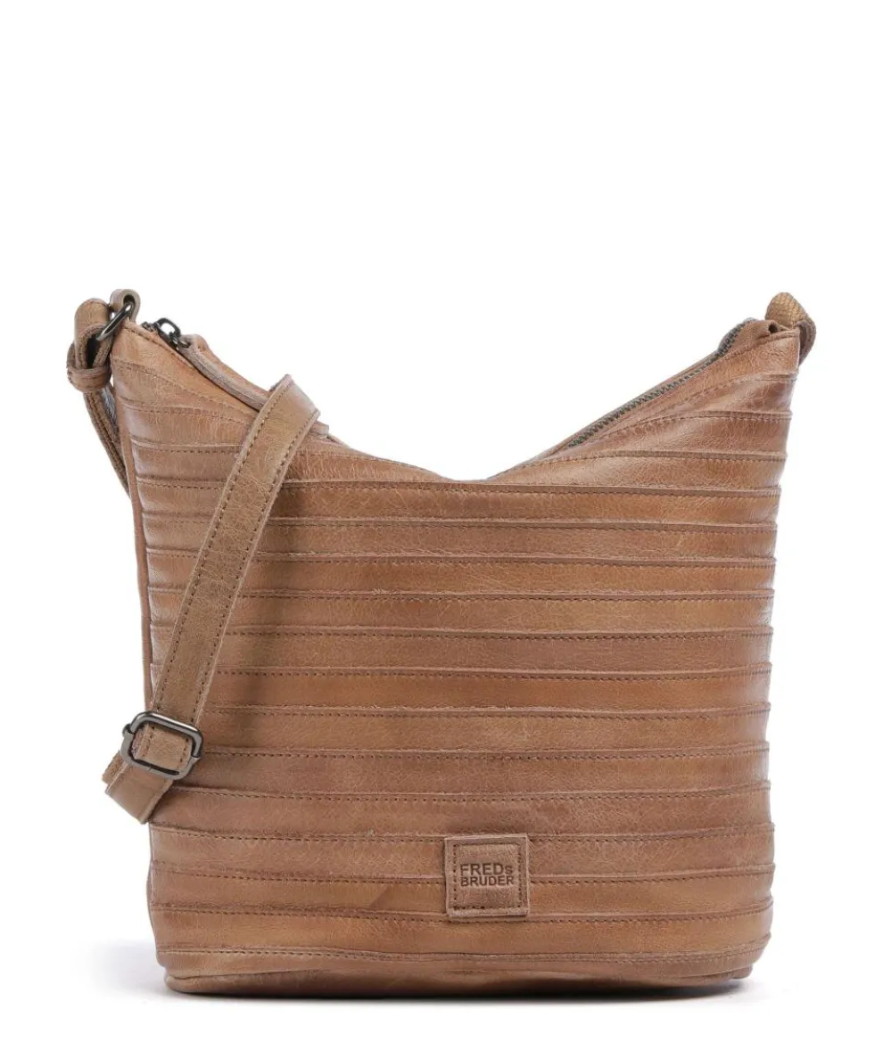 Gürtelinchen Crossbody bag grained cow leather caramel