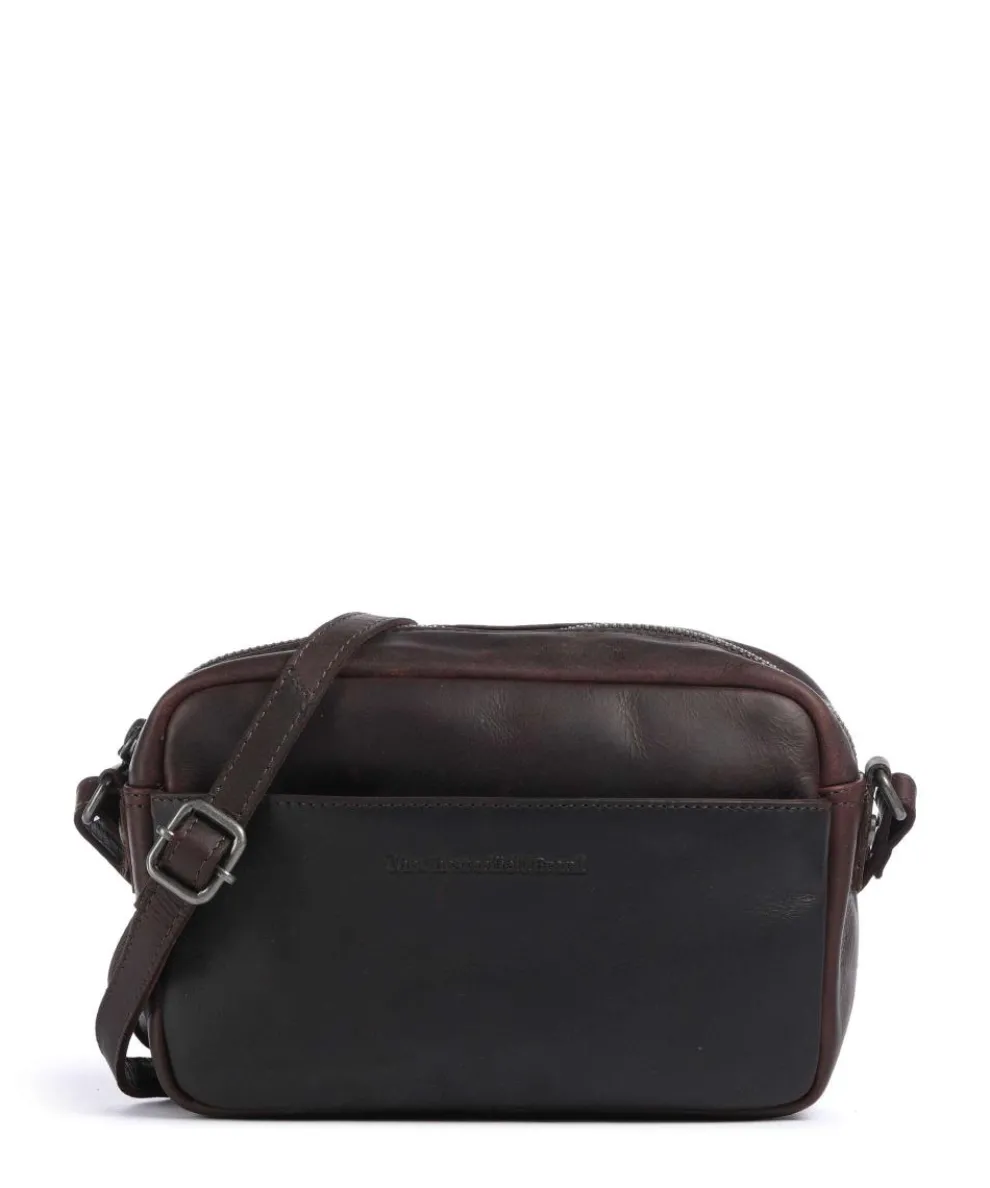 Cow Wax Pull Up Arona Crossbody bag pull-up cow leather dark brown