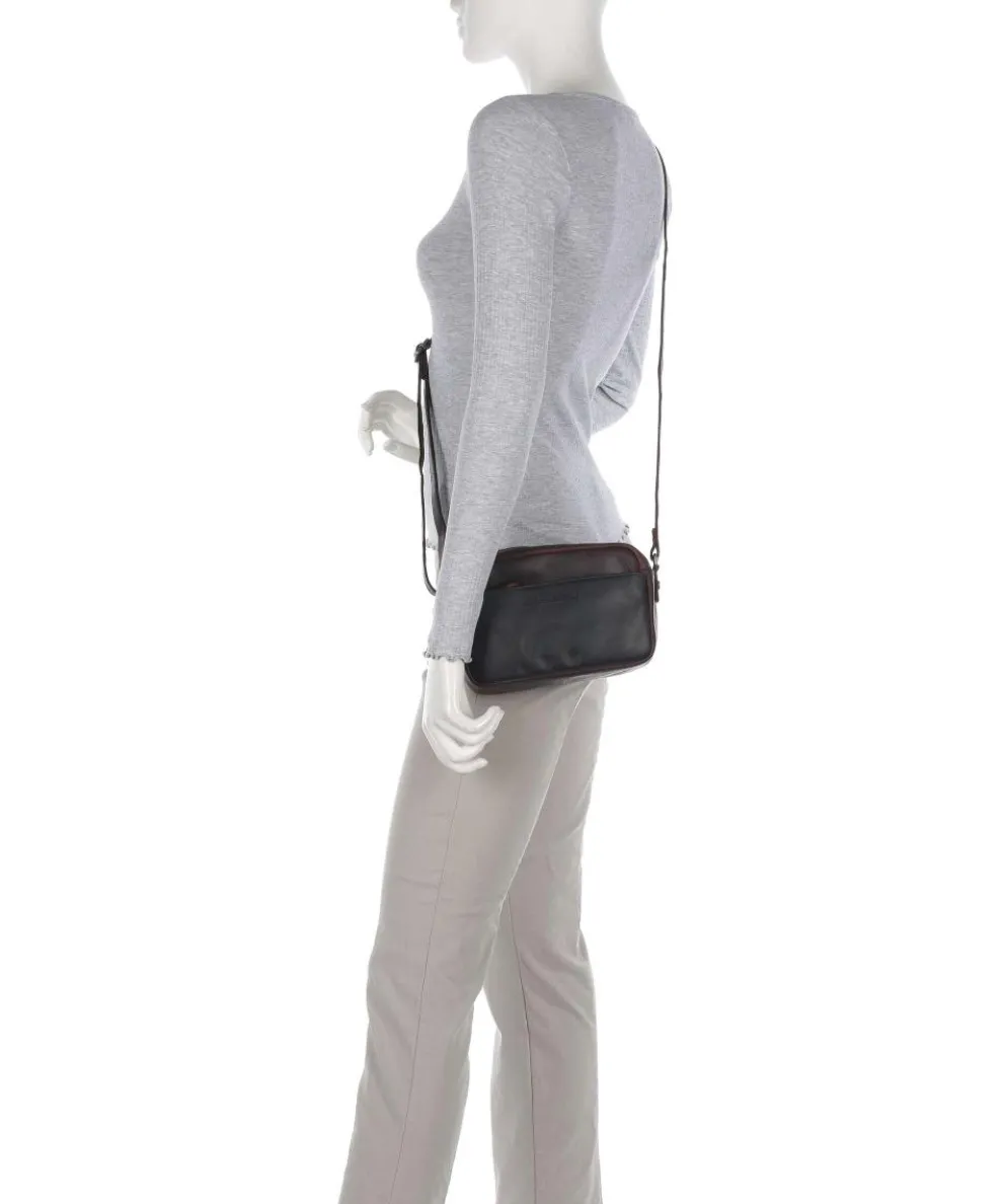 Cow Wax Pull Up Arona Crossbody bag pull-up cow leather dark brown