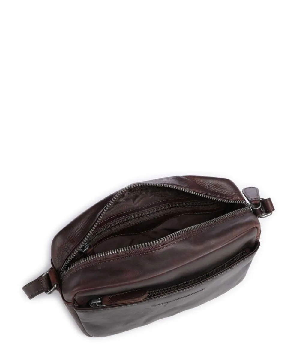 Cow Wax Pull Up Arona Crossbody bag pull-up cow leather dark brown