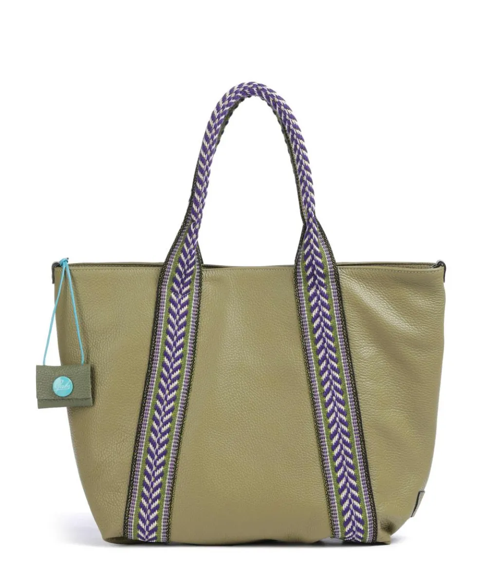 Guadalupe Lydia Tote bag grained calfskin olive-green