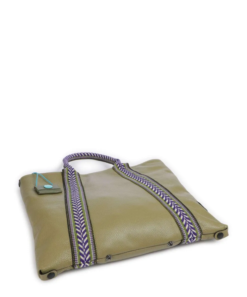Guadalupe Lydia Tote bag grained calfskin olive-green