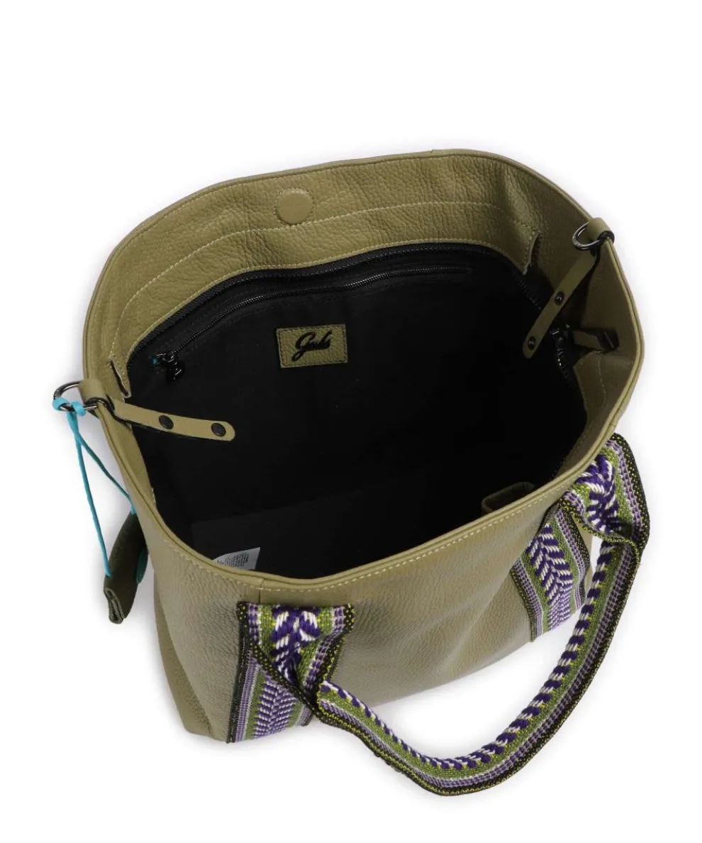 Guadalupe Lydia Tote bag grained calfskin olive-green