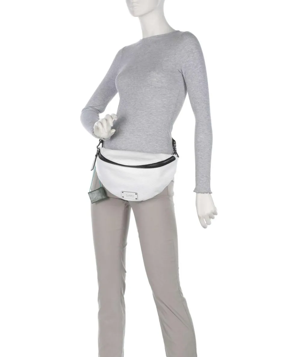 Guadalupe Orlanda Fanny pack grained calfskin white