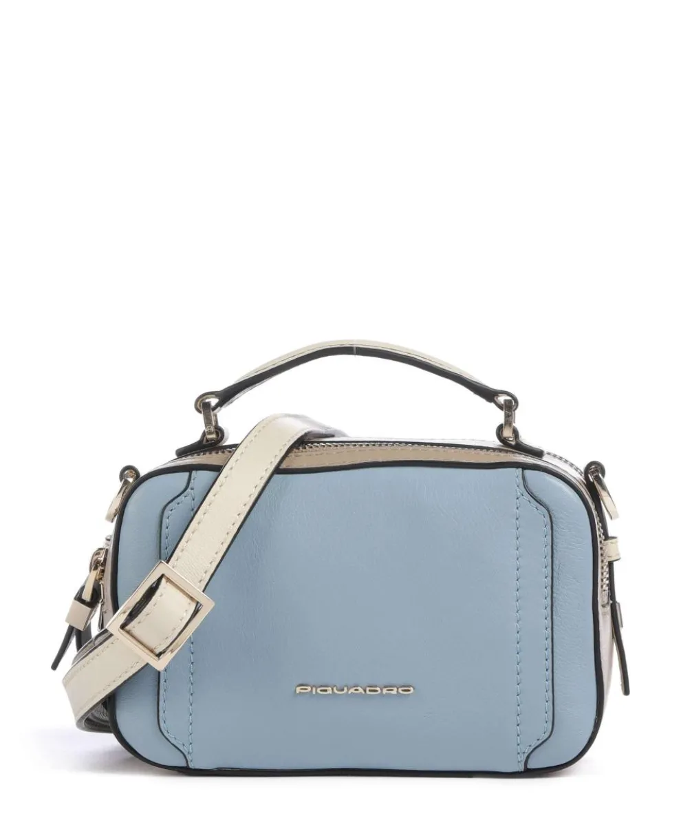W92 Crossbody bag fine grain cow leather blue/beige