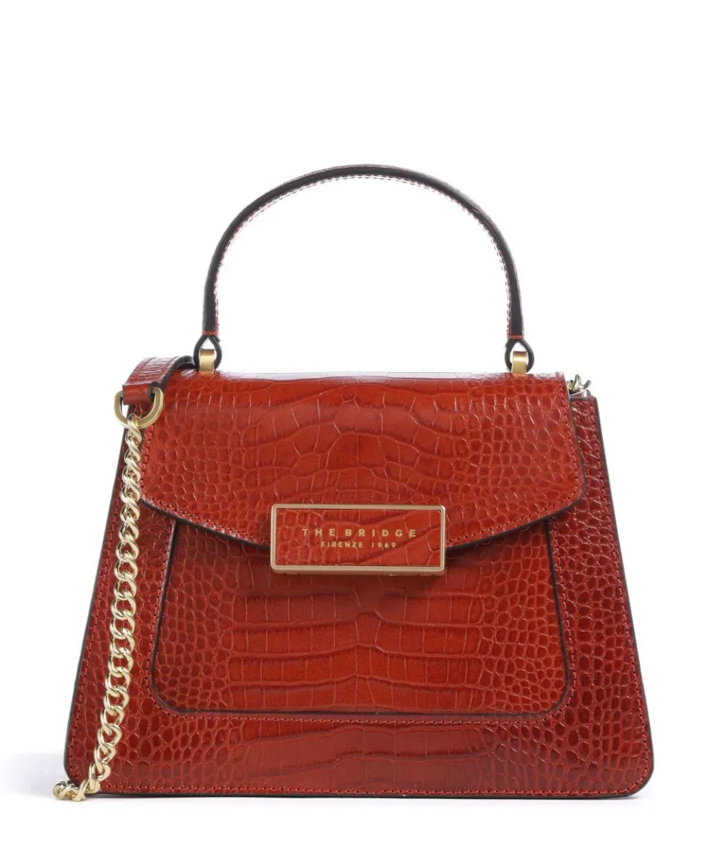 Ginevra Wow Crossbody bag embossed cow leather brown
