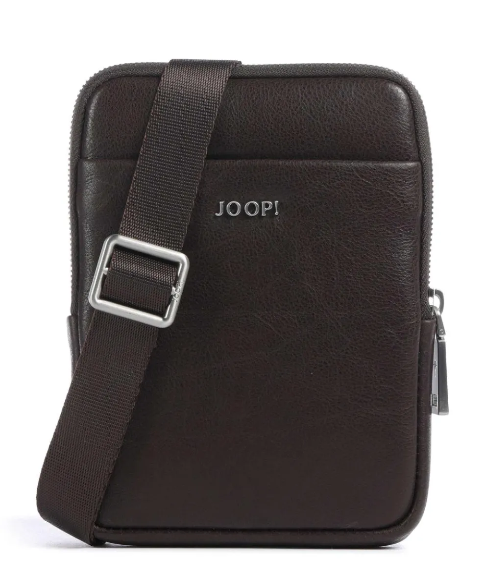 Treviso Rafael Crossbody bag fine grain leather dark brown