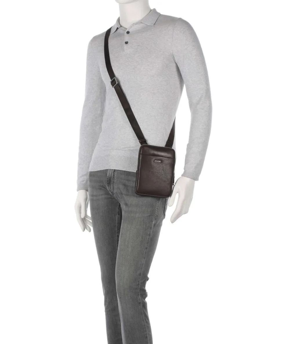 Treviso Rafael Crossbody bag fine grain leather dark brown