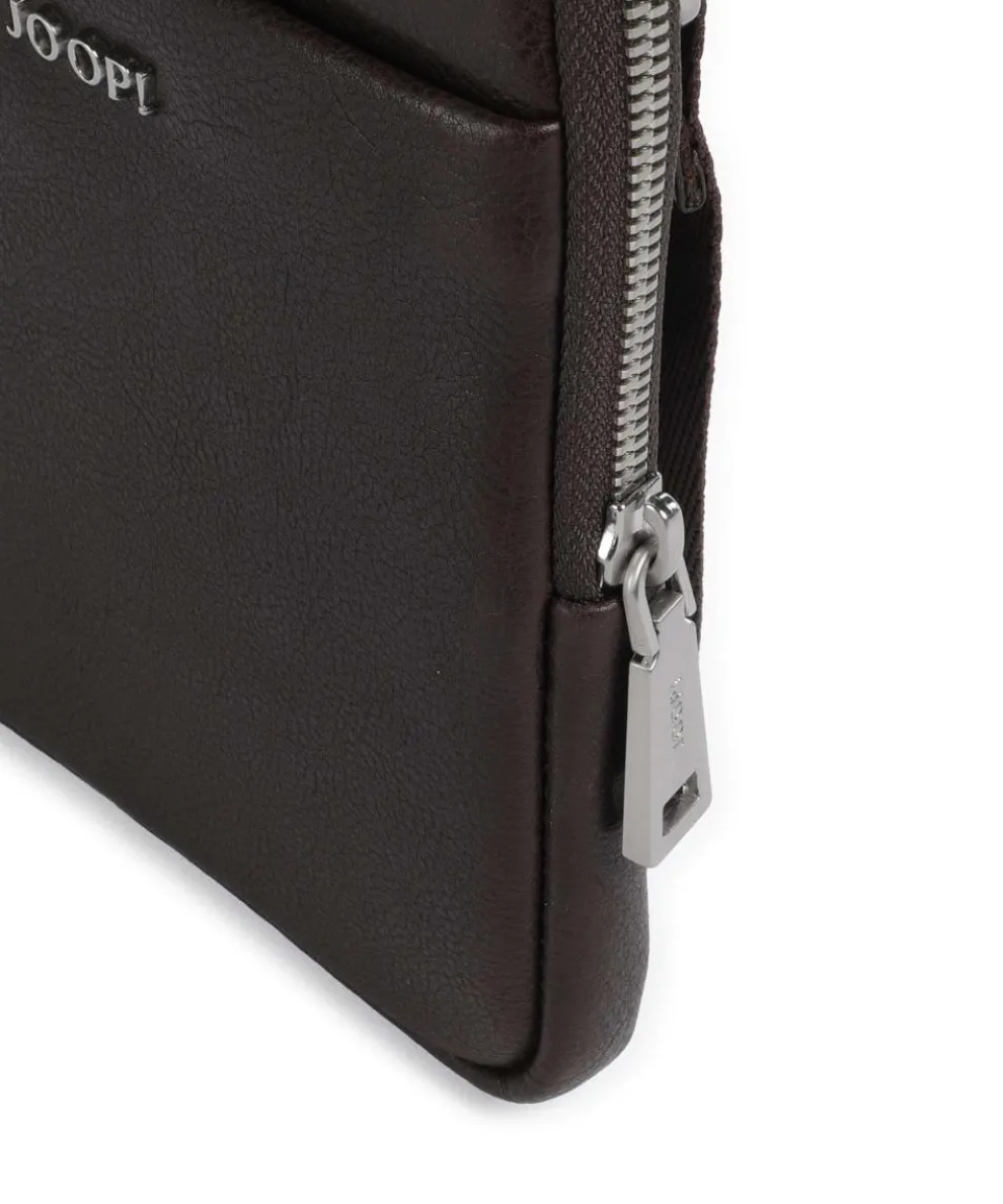 Treviso Rafael Crossbody bag fine grain leather dark brown