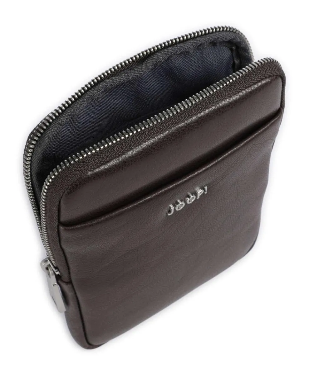 Treviso Rafael Crossbody bag fine grain leather dark brown