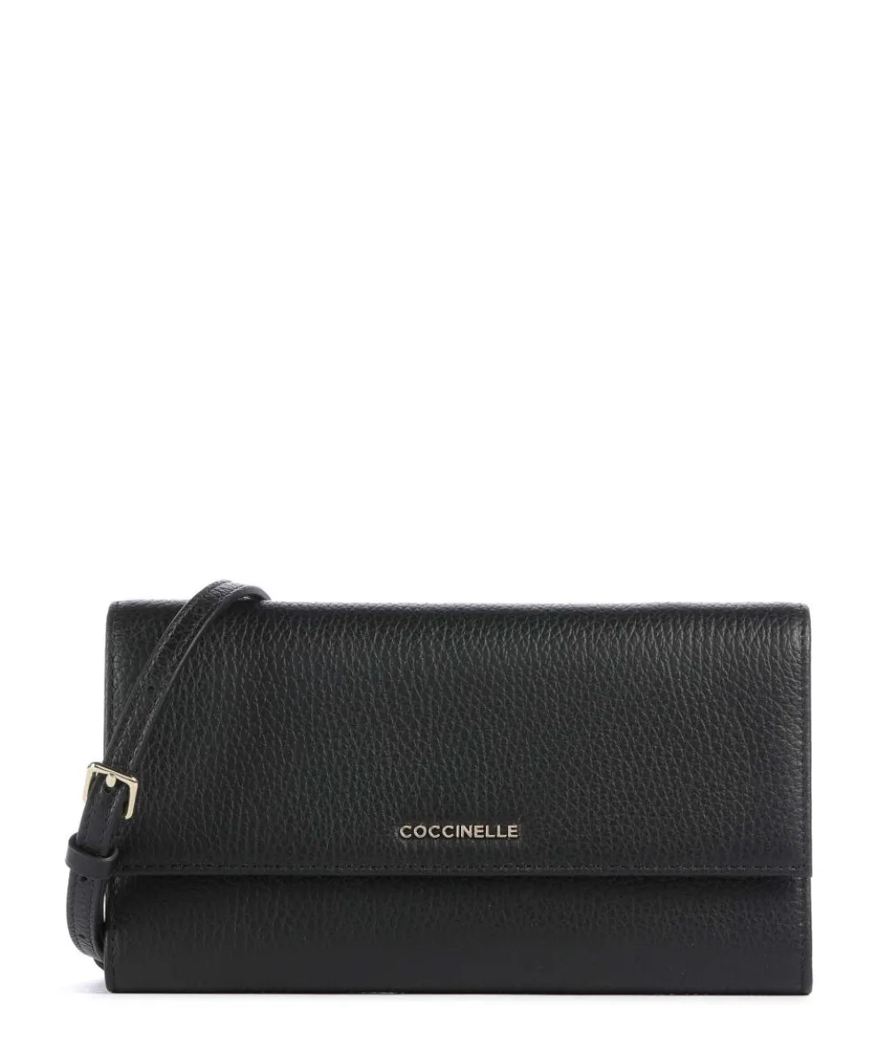 Metallic Soft Wallet leather black