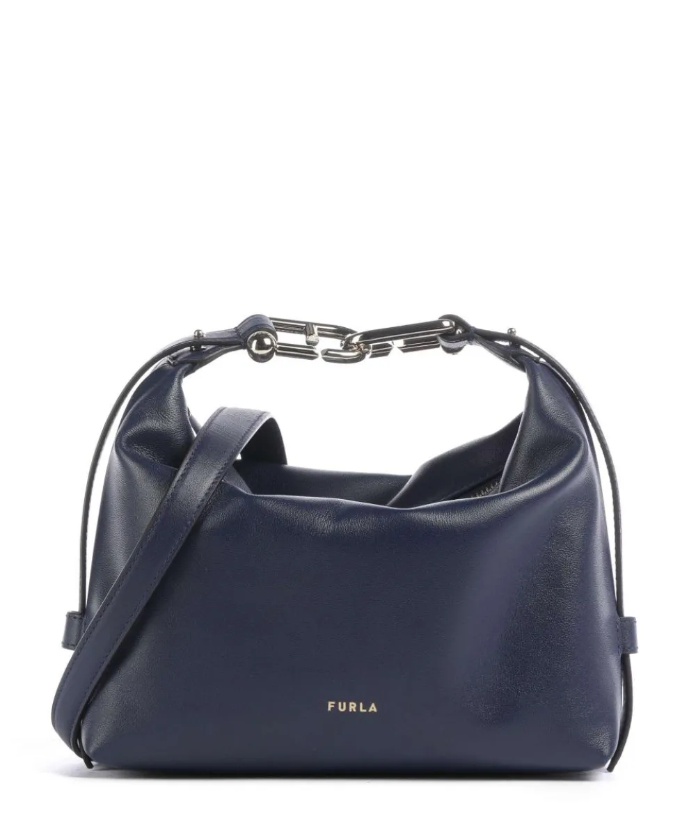 Tonie Mini Handbag fine grain leather navy