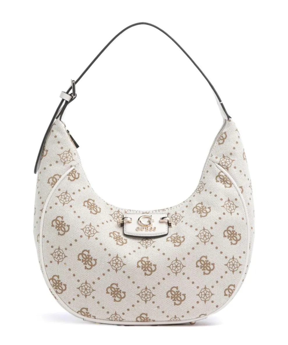 Neda 4G Peony Logo Hobo bag canvas cream