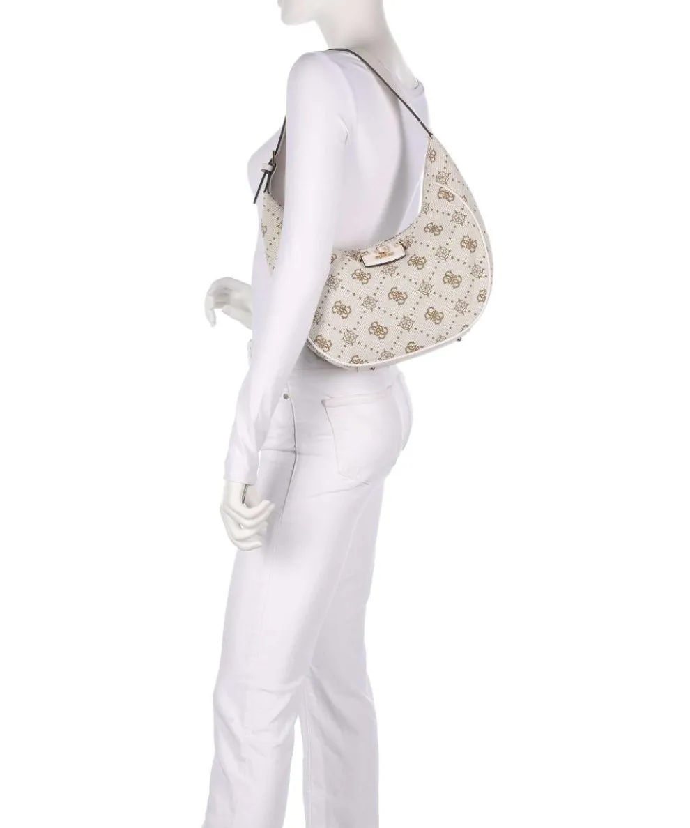 Neda 4G Peony Logo Hobo bag canvas cream