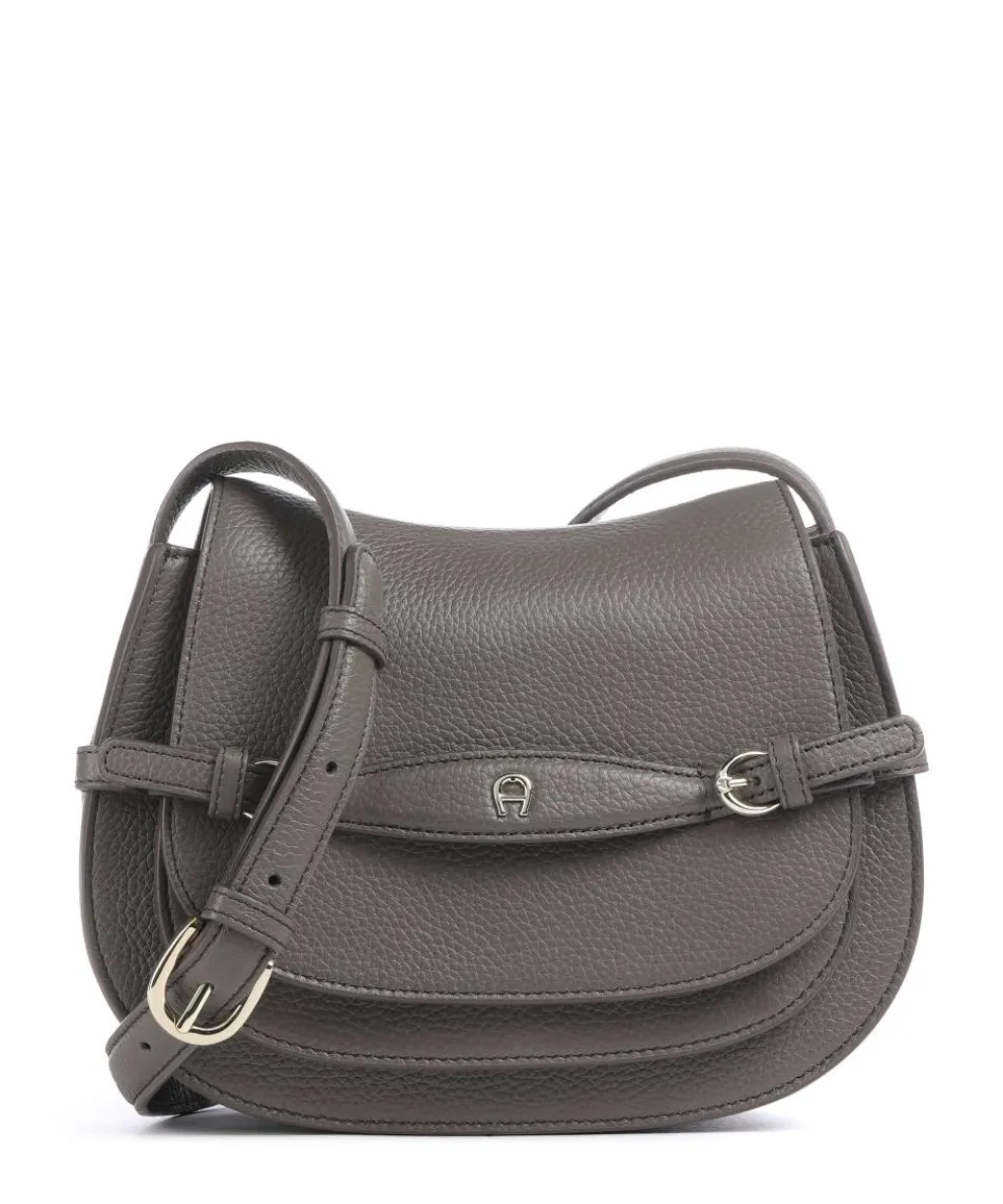 Cavallo S Crossbody bag grained cow leather dark grey