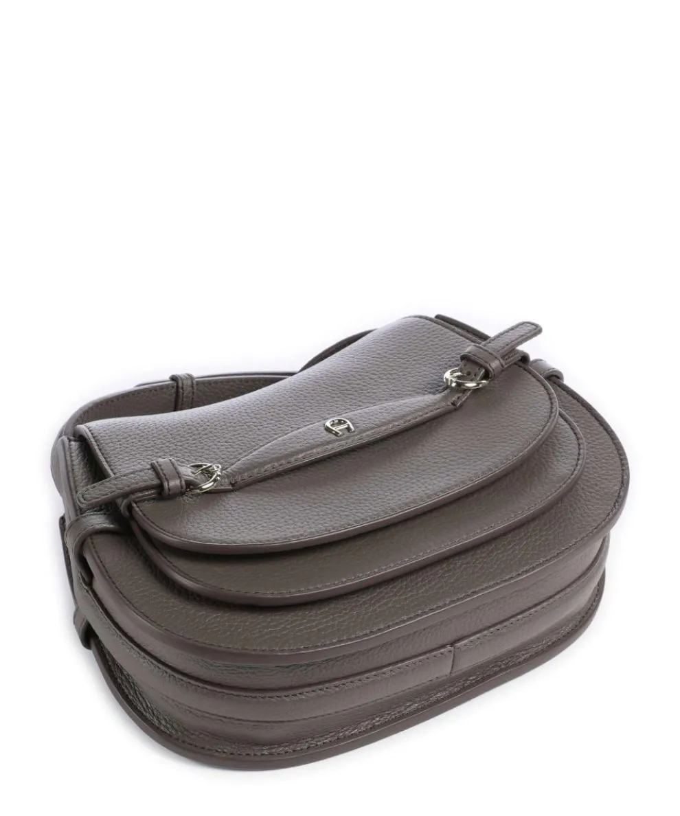 Cavallo S Crossbody bag grained cow leather dark grey