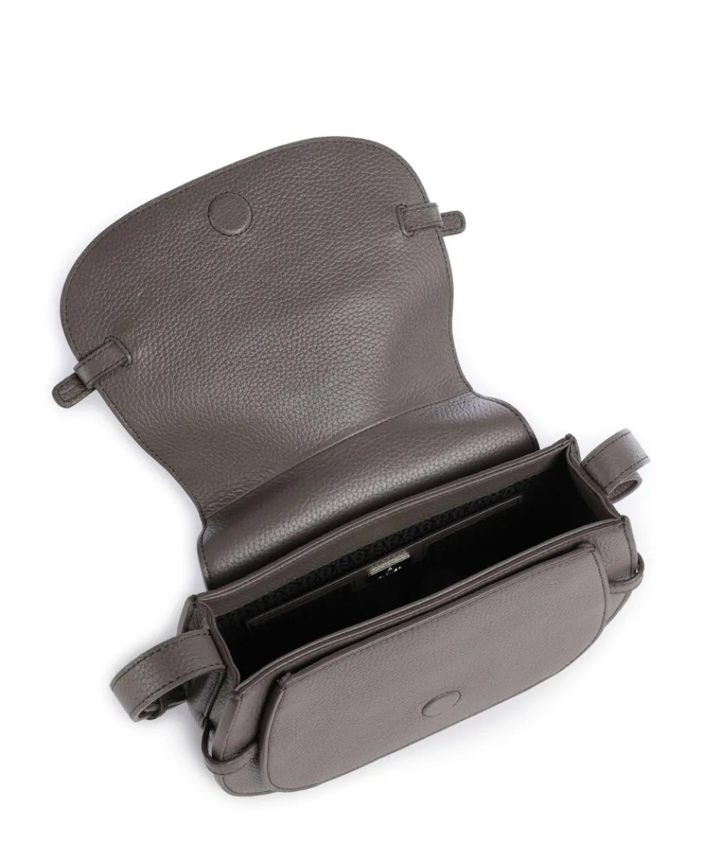 Cavallo S Crossbody bag grained cow leather dark grey