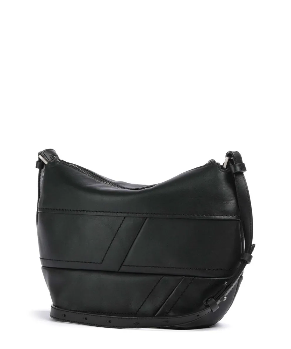 Edda Calf Optic S Crossbody bag fine grain leather black