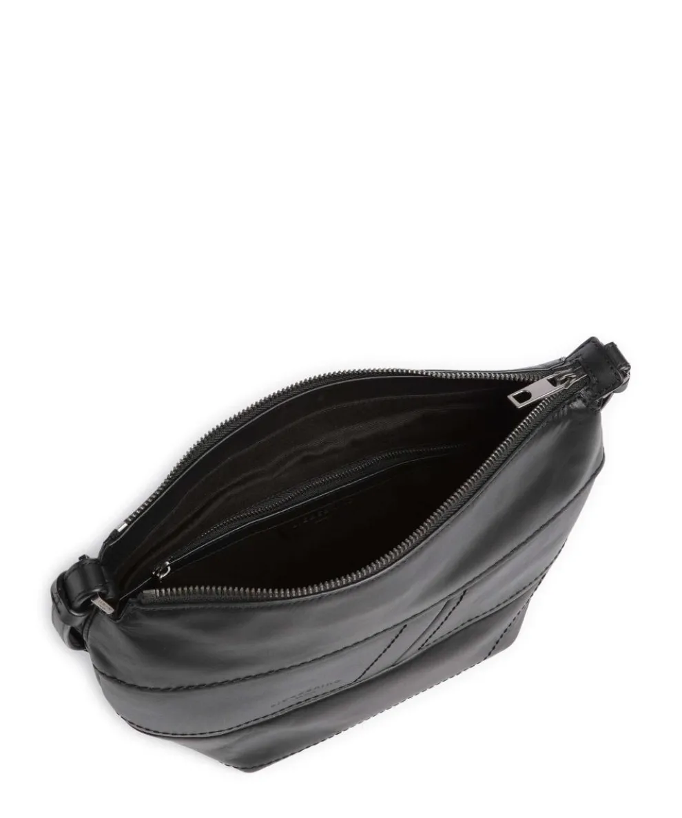 Edda Calf Optic S Crossbody bag fine grain leather black