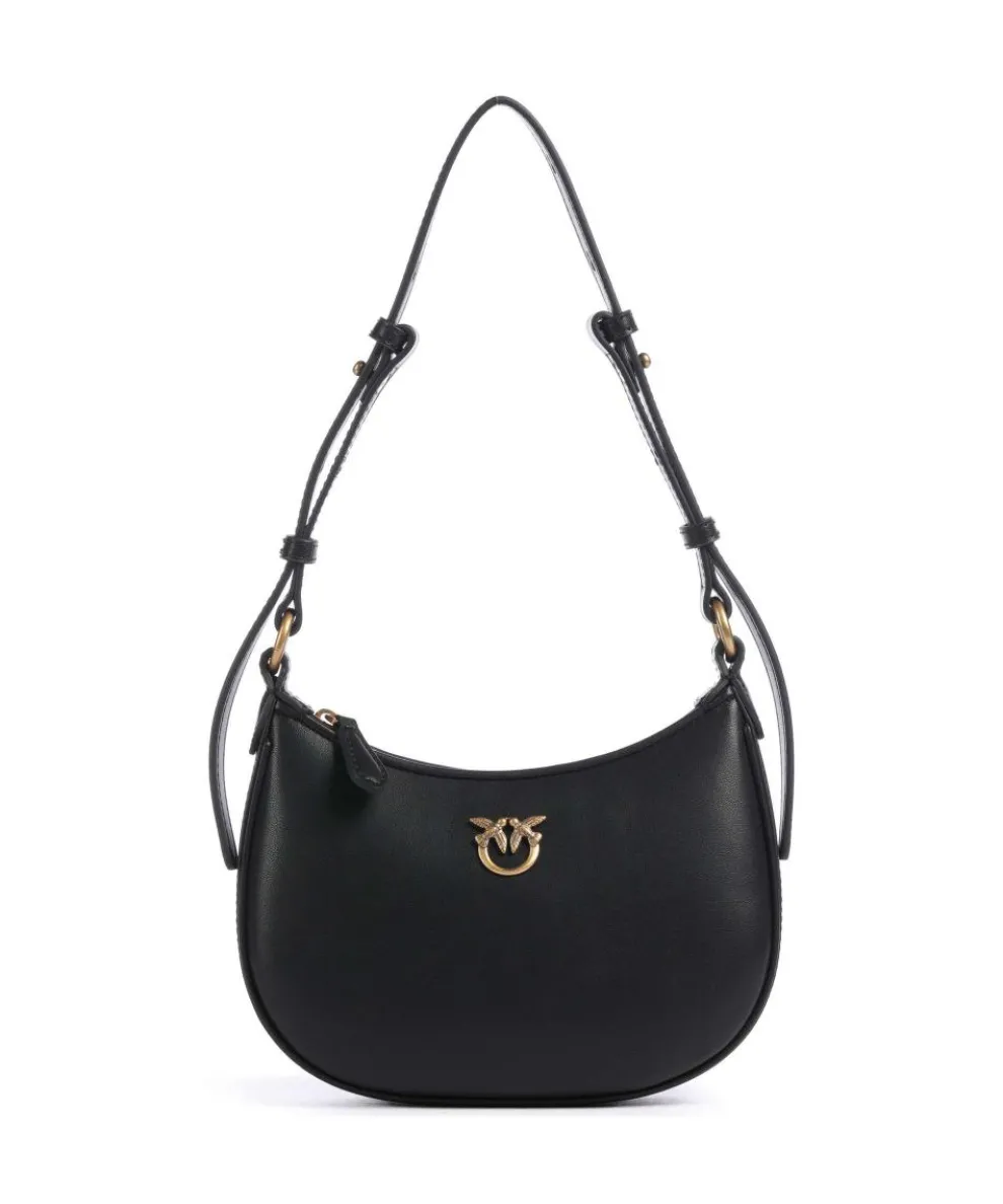 Half Moon Baby Shoulder bag fine grain cow leather black