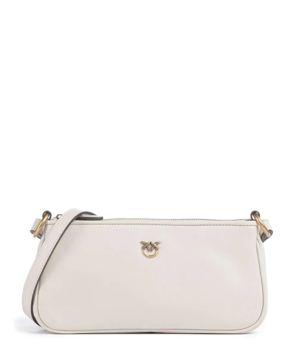 Half Moon Mini Crossbody bag softly grained calfskin white