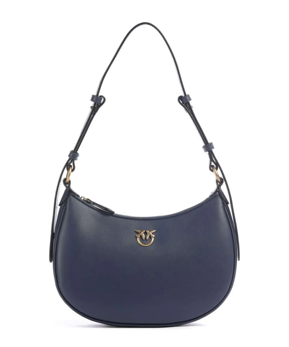 Half Moon Mini Shoulder bag fine grain cow leather dark blue