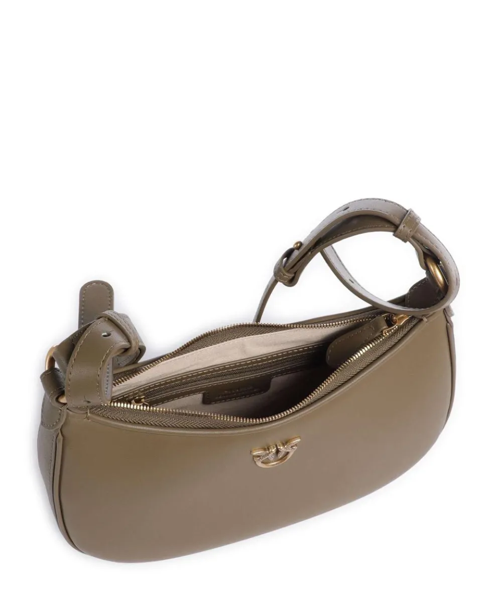 Half Moon Mini Shoulder bag fine grain cow leather olive-green