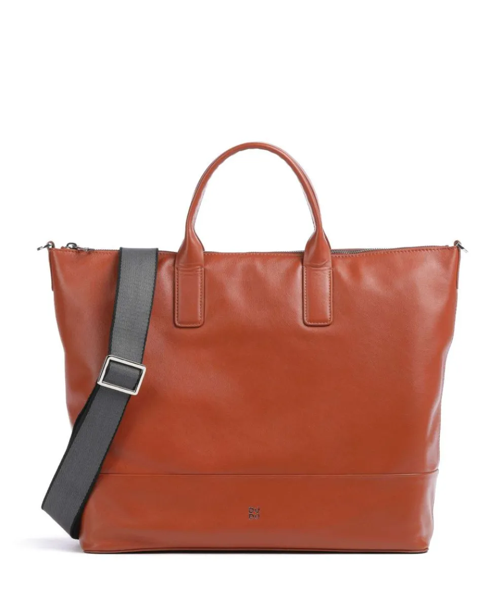 Halmahera Tote bag softly grained calfskin red brown