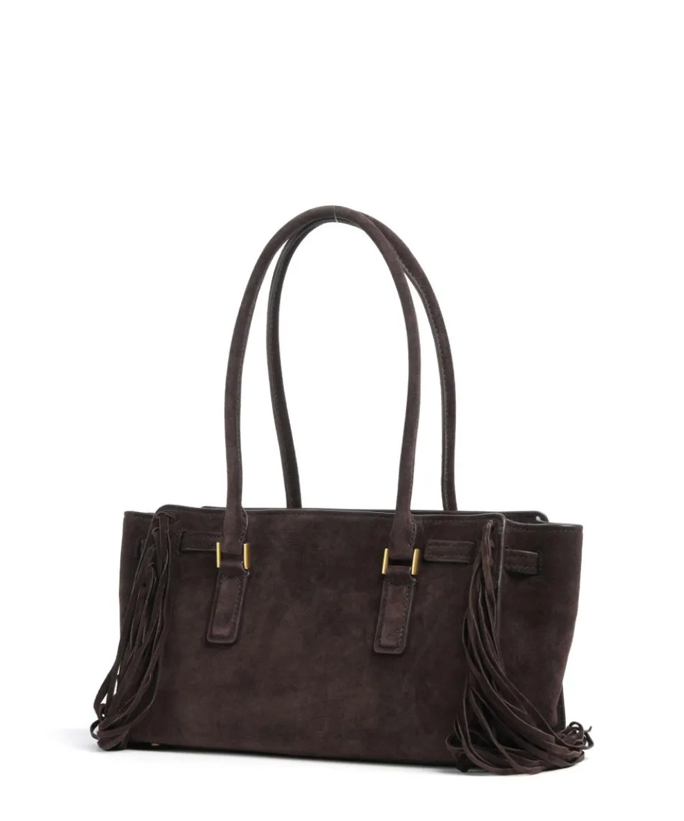 Hamilton Small Shoulder bag brushed calfskin dark brown