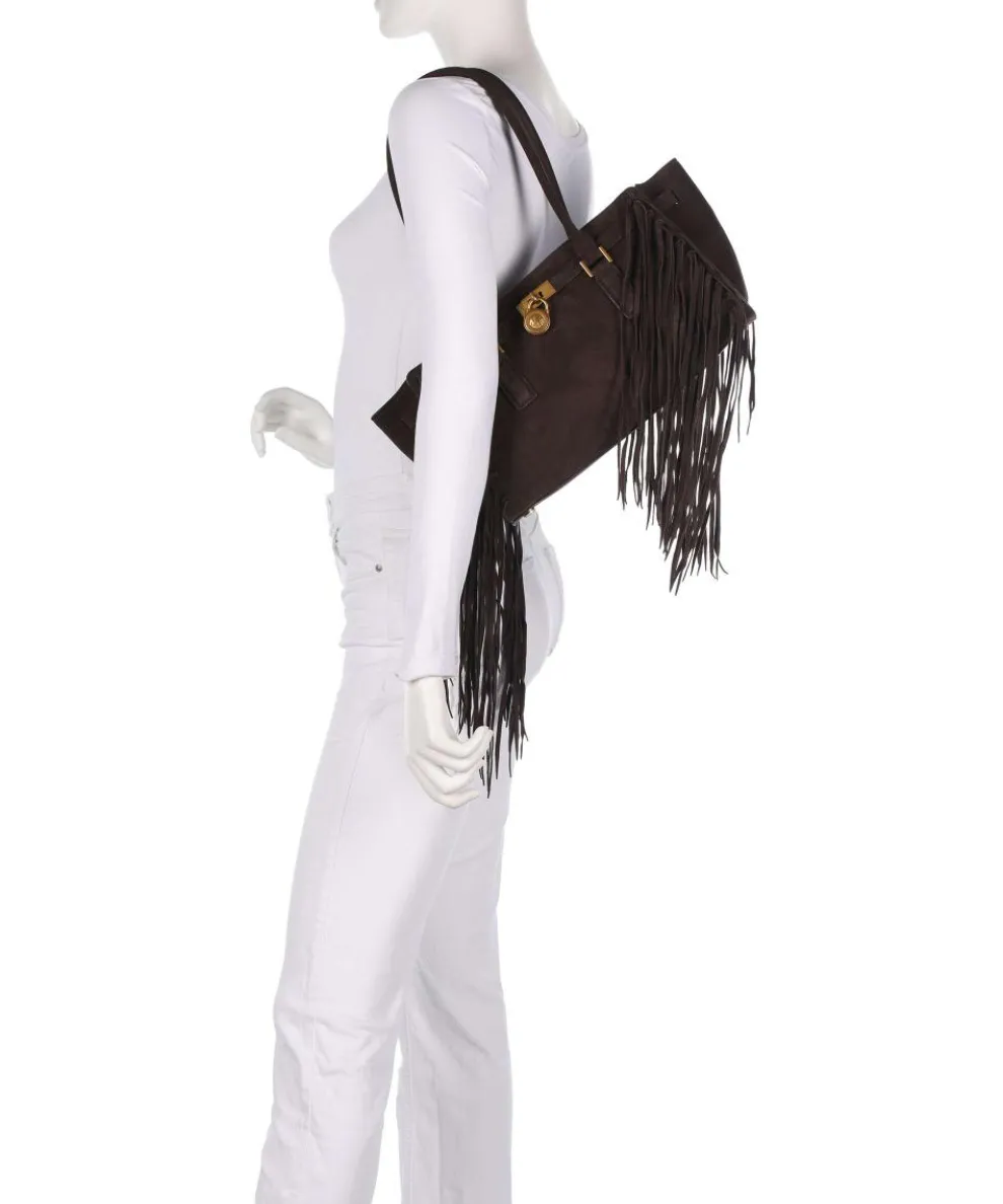 Hamilton Small Shoulder bag brushed calfskin dark brown