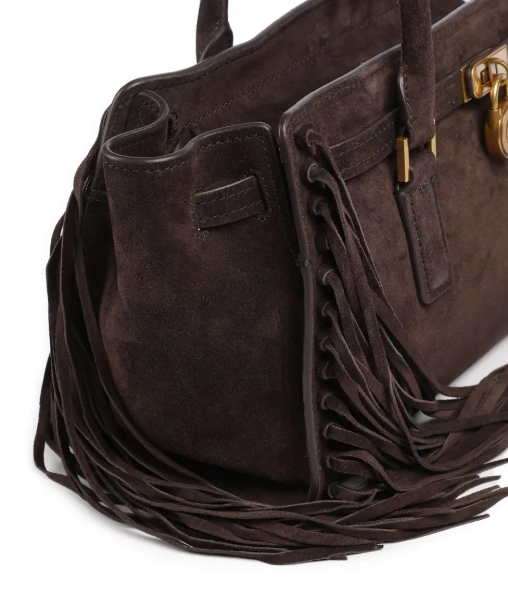 Hamilton Small Shoulder bag brushed calfskin dark brown