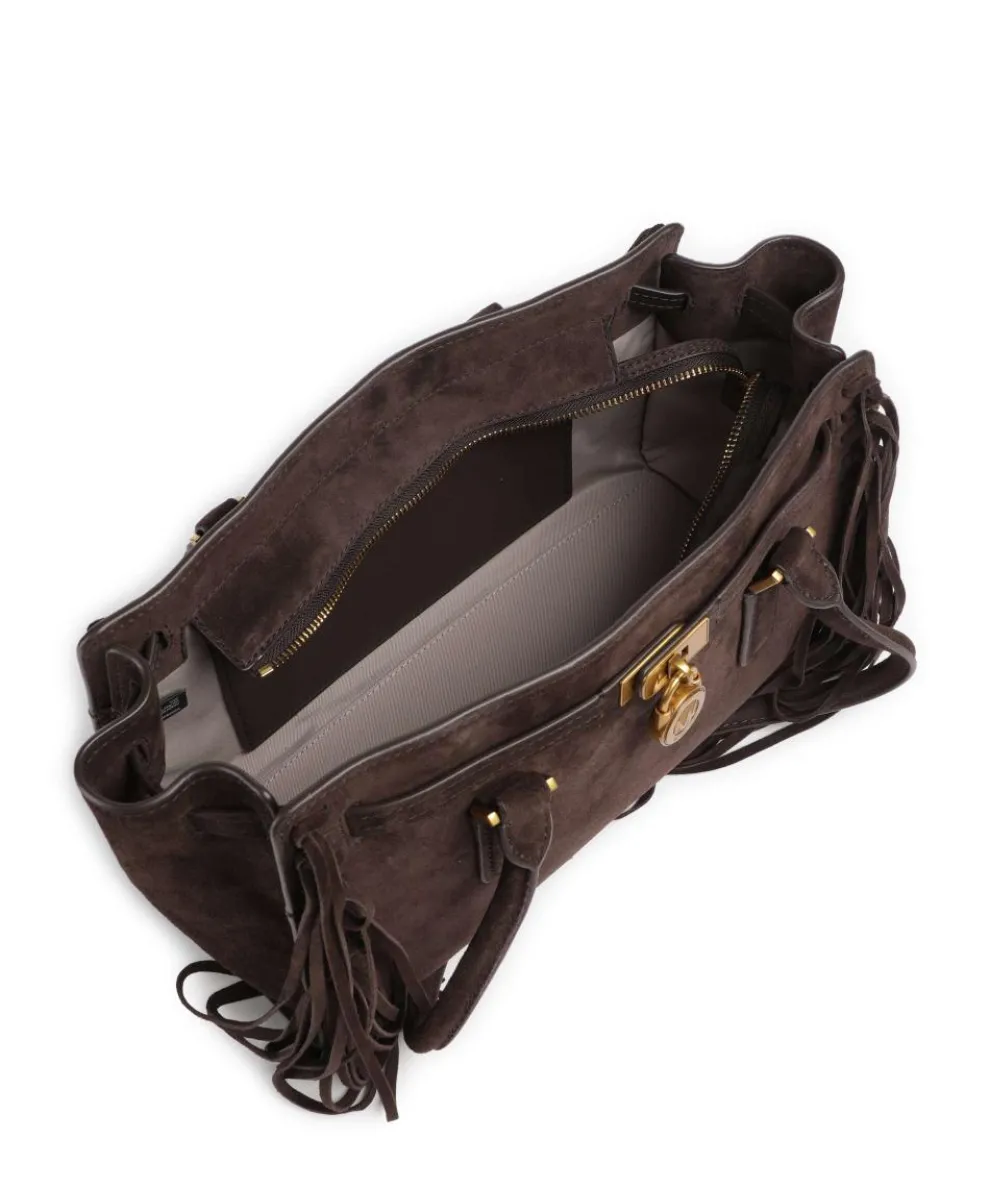 Hamilton Small Shoulder bag brushed calfskin dark brown